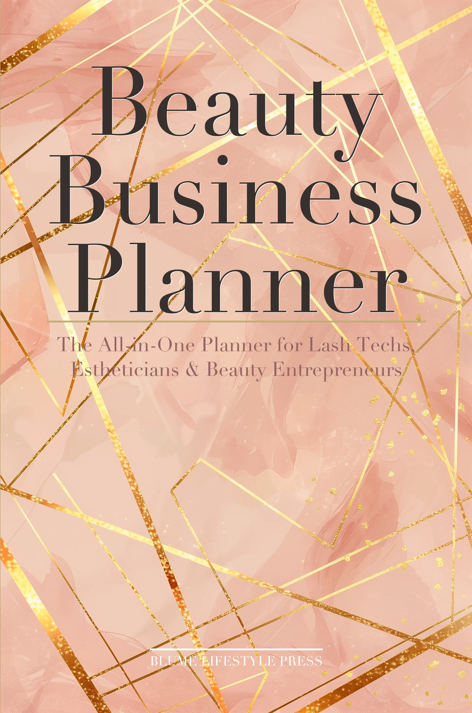 Beauty Business Planner — front cover as printed by Amazon KDP