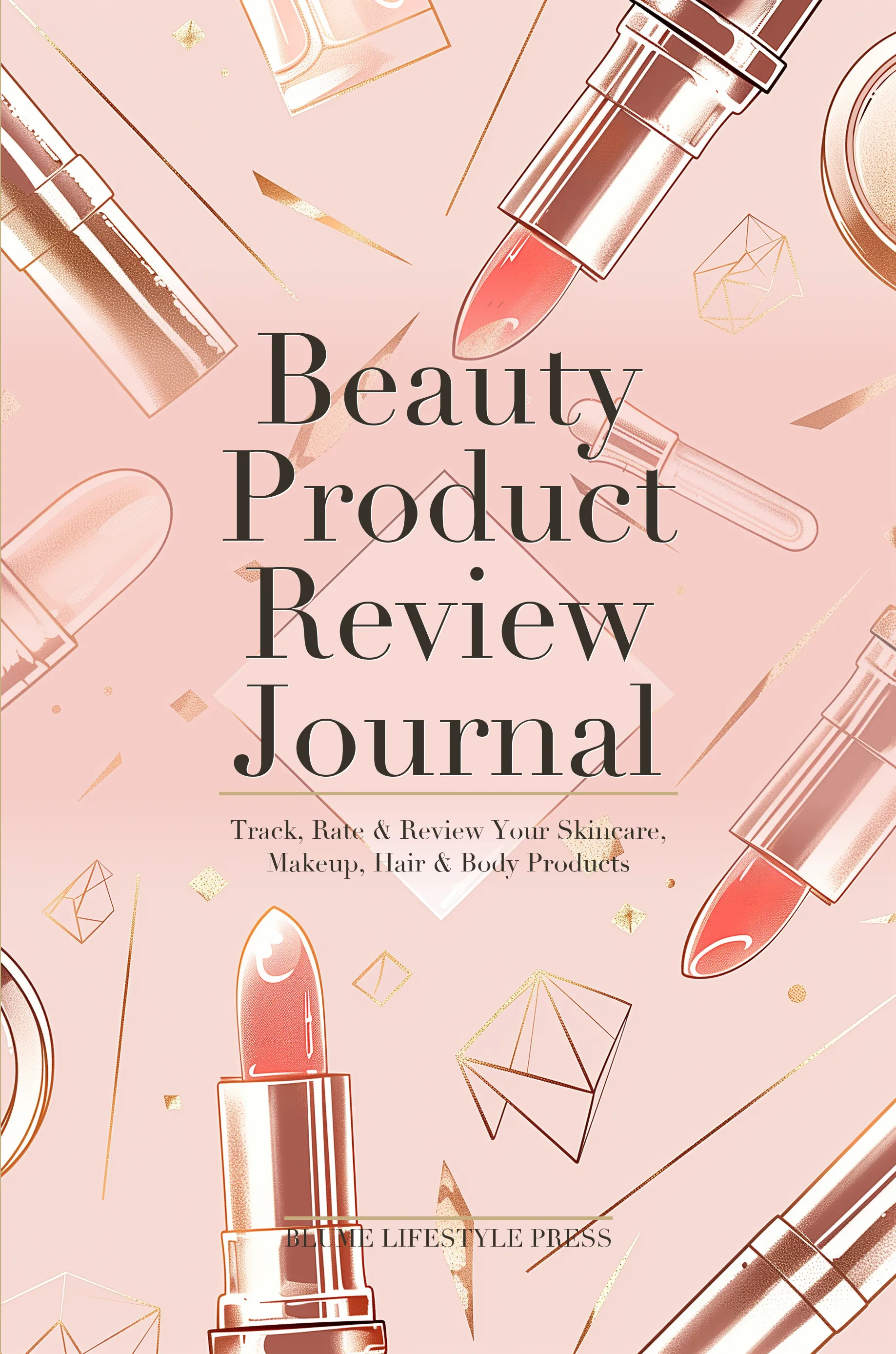 Beauty Product Review Journal — front cover as printed by Amazon KDP