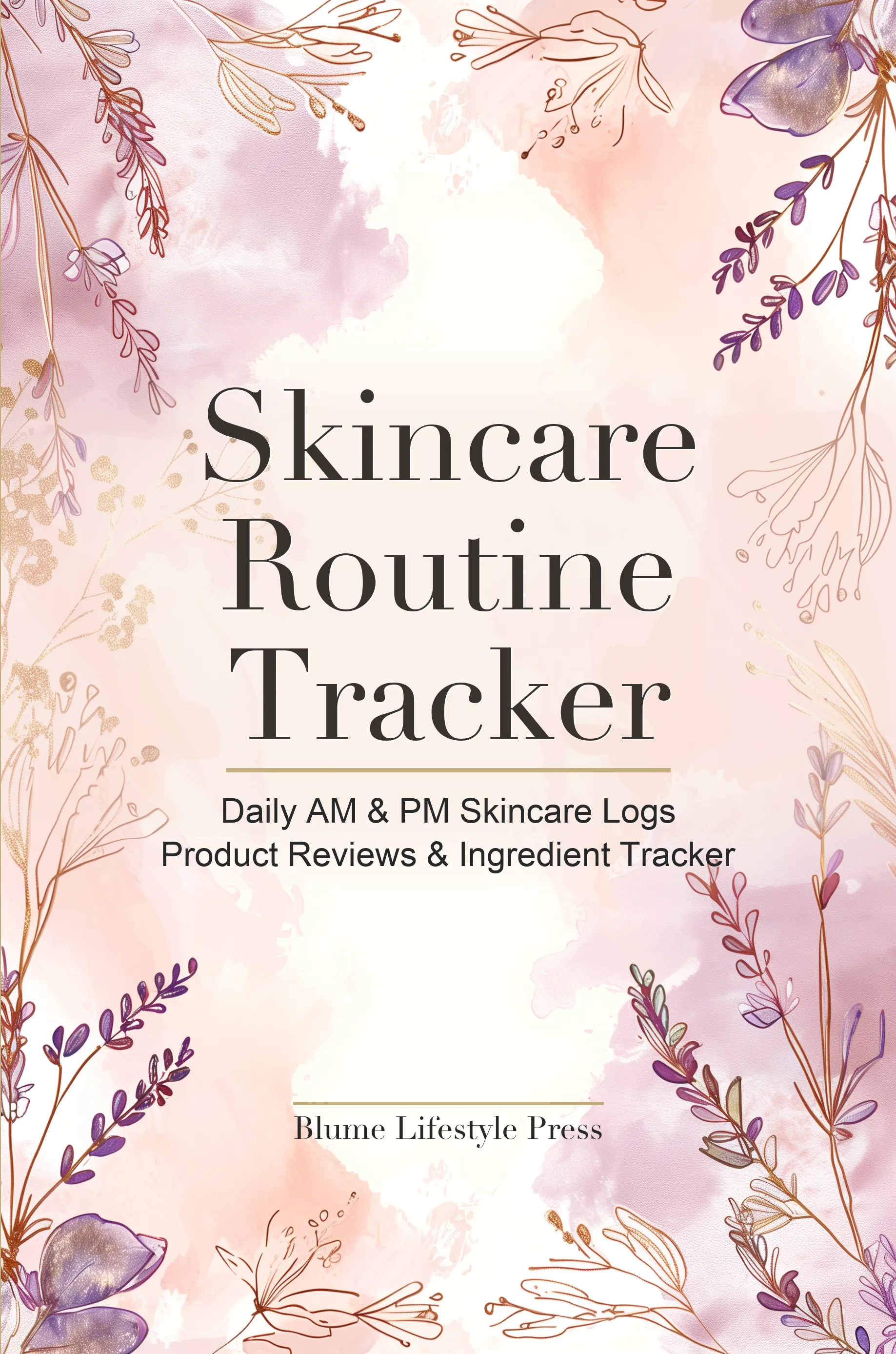 Skincare Routine Tracker — front cover as printed by Amazon KDP