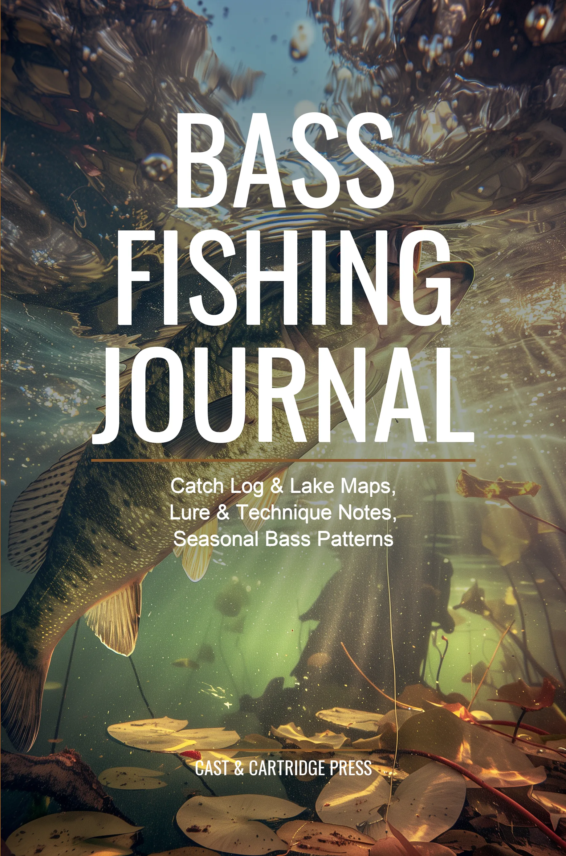 Bass Fishing Journal — front cover as printed by Amazon KDP
