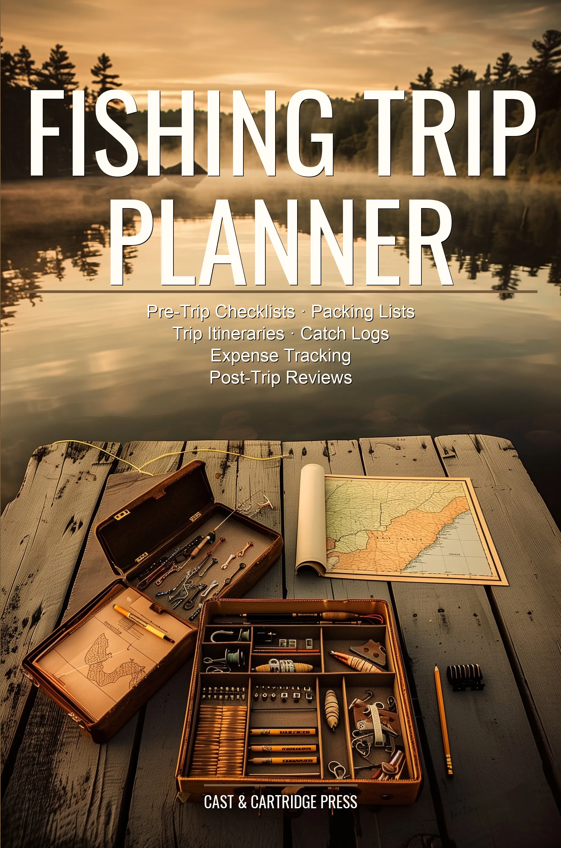 Fishing Trip Planner & Catch Tracker — front cover as printed by Amazon KDP