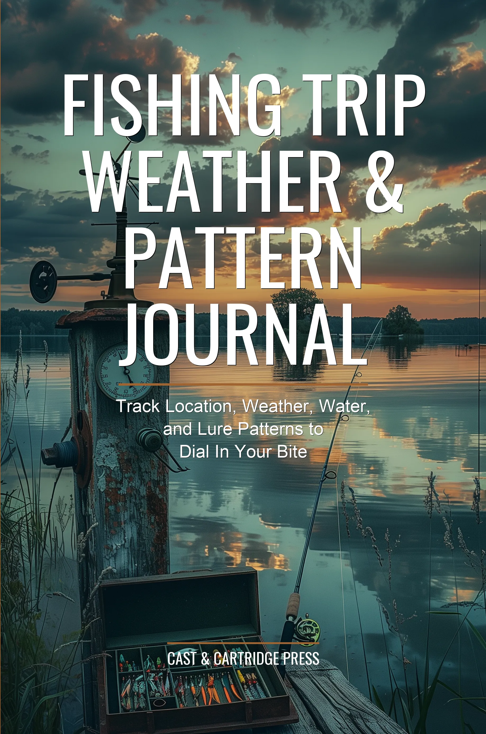 Fishing Trip Weather & Pattern Journal — front cover as printed by Amazon KDP