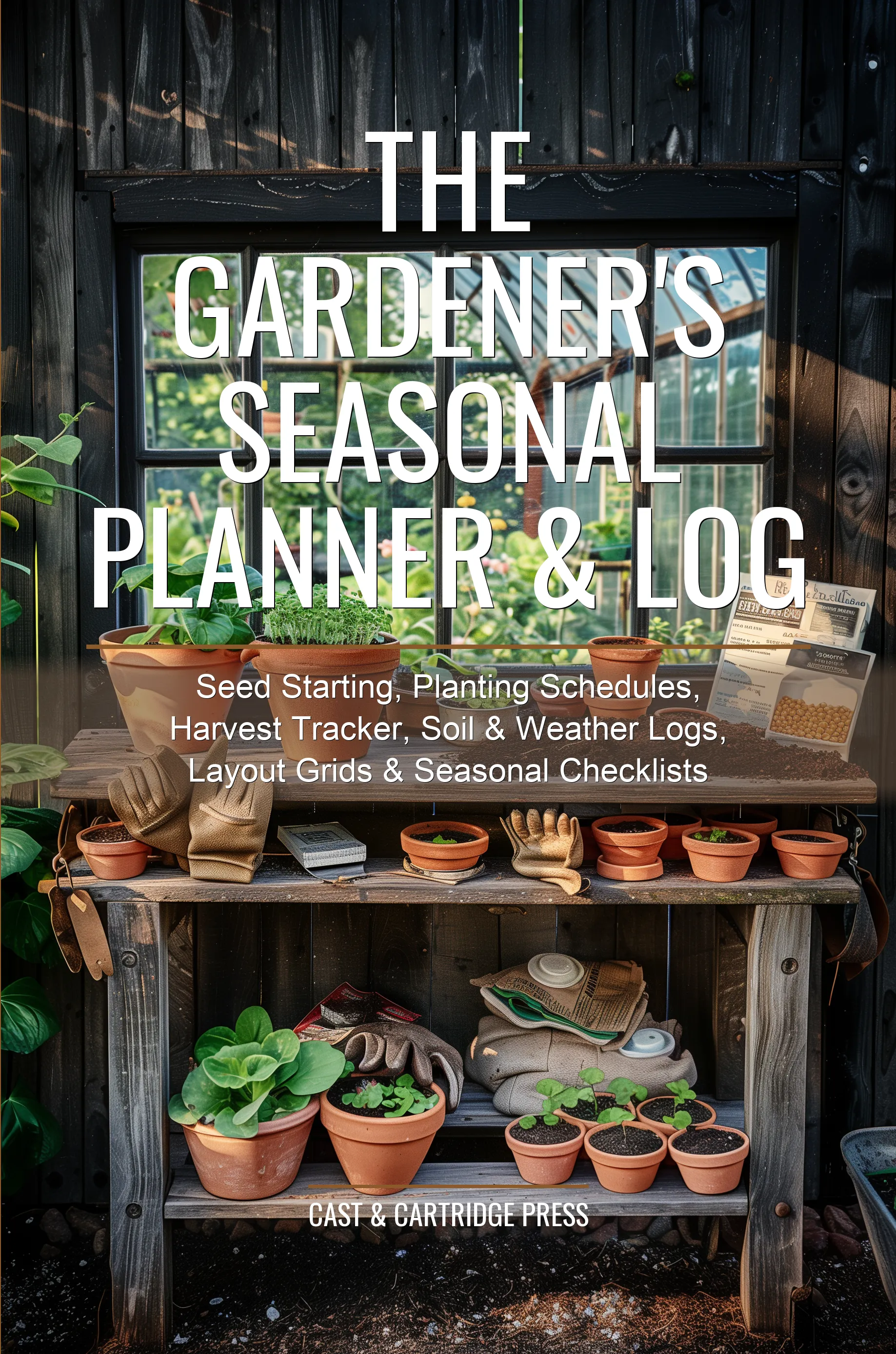 The Gardener's Seasonal Planner & Log — front cover as printed by Amazon KDP