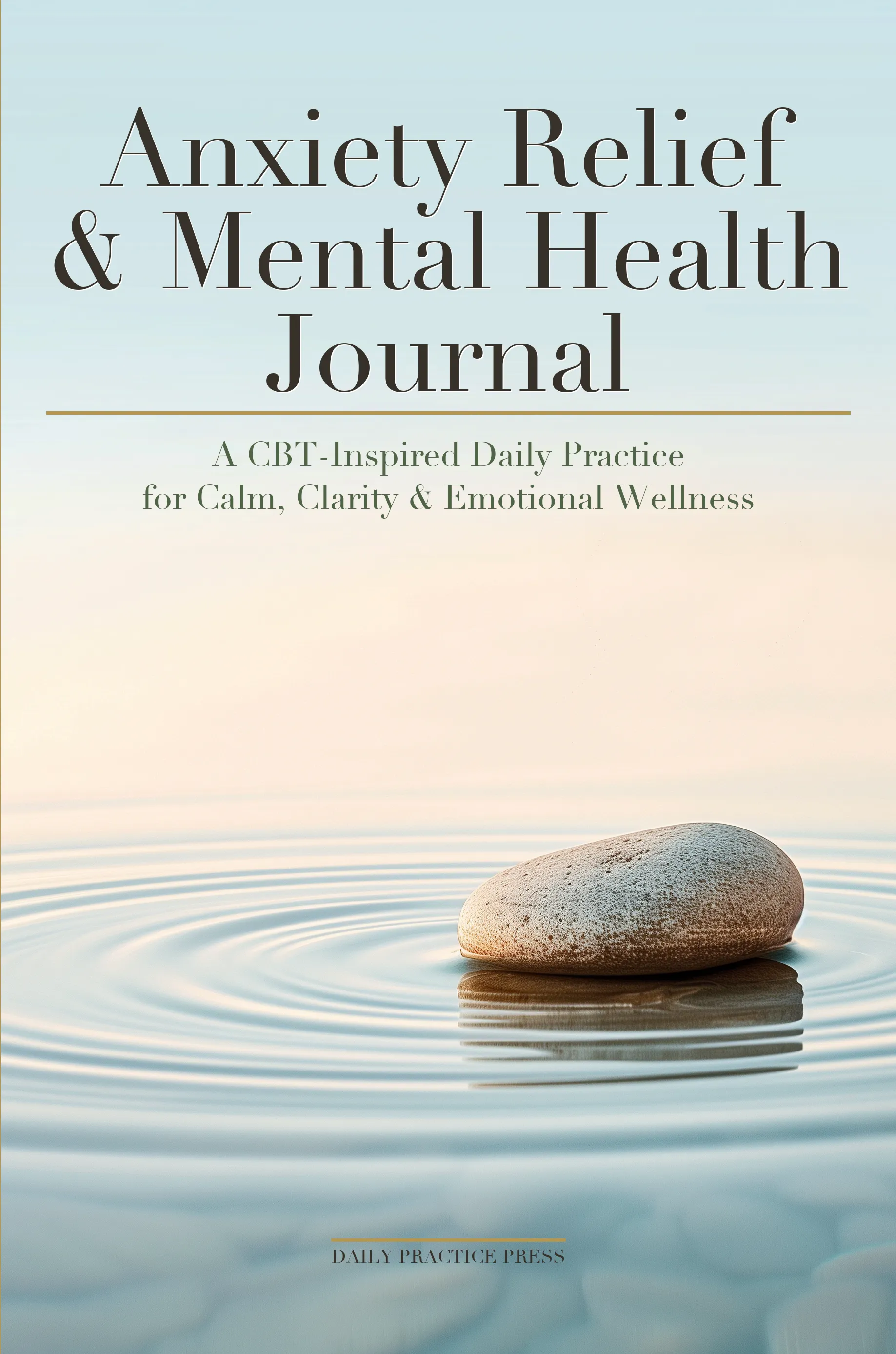 Anxiety Relief & Mental Health Journal — front cover as printed by Amazon KDP