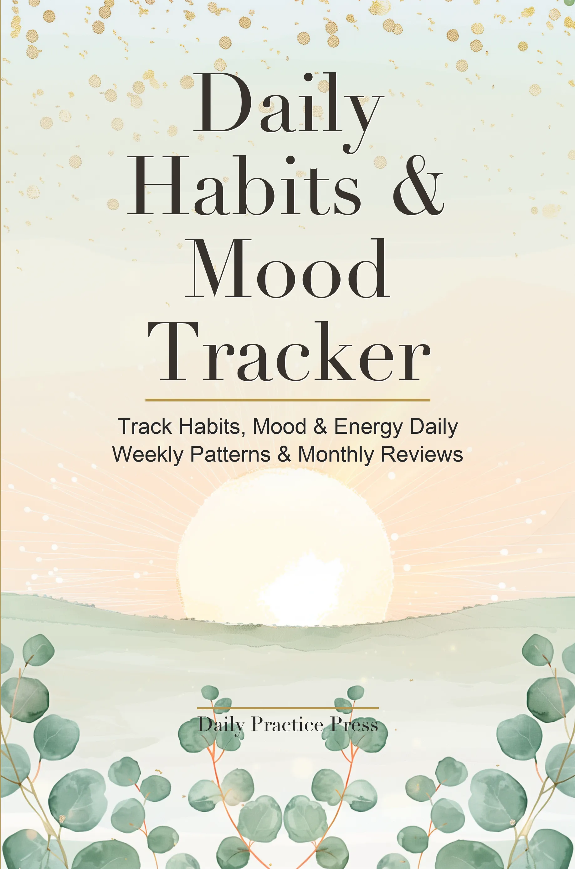 Daily Habits & Mood Tracker — front cover as printed by Amazon KDP