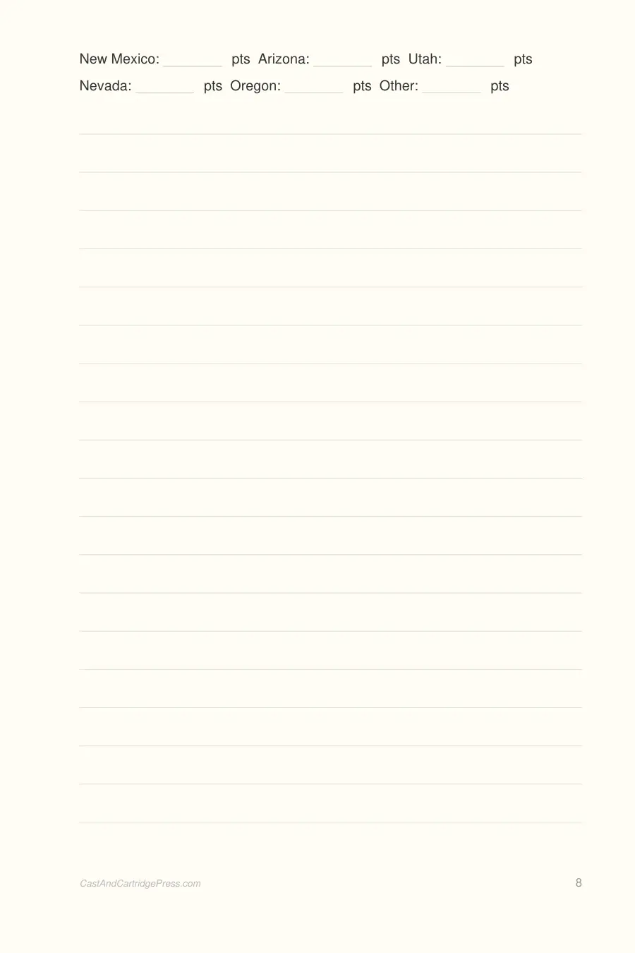 Elk Hunting Journal & Draw Planner interior page preview — structured journal layout