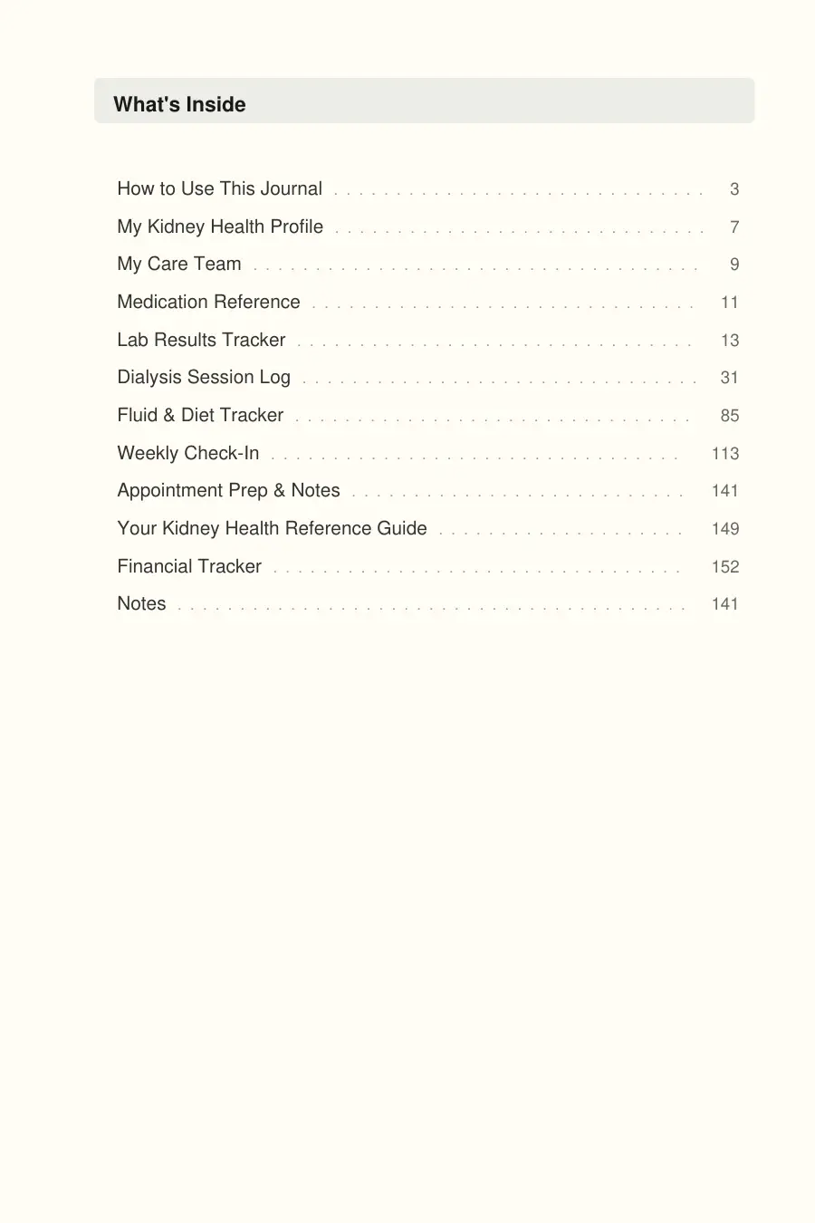 Kidney Disease & Dialysis Treatment Journal interior page preview — structured journal layout